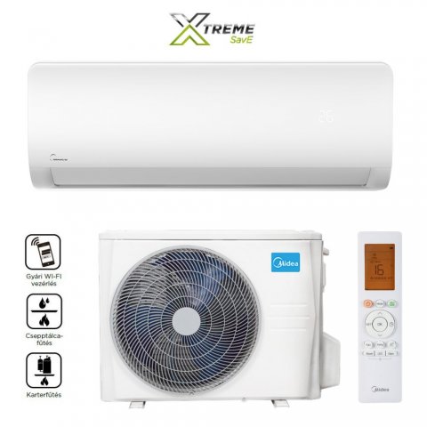 Midea MG2X-12-SP Xtreme Save, 3,5kW hűtő-fűtő oldalfali split klíma szett,  A++/A+, Wifi, R32 - Split klíma