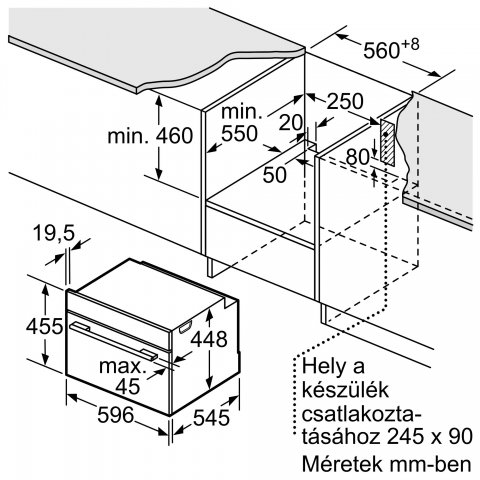 Neff C17UR02G0 N70 beépíthető mikrohullámú sütő, 36 liter, 900W, grafitszürke - Beépíthető Mikrosütő, Gőzpároló