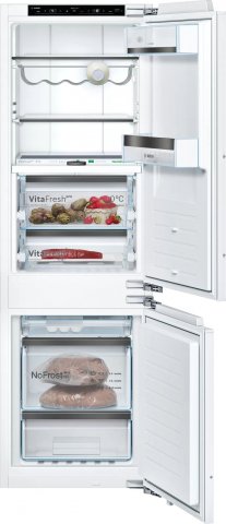 Bosch KIF86HDD0 beépíthető kombinált hűtőszekrény, 156+67 liter, D, Noforst - Beépíthető hűtő, fagyasztó, borhűtő