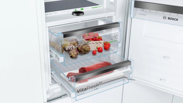 Bosch KIF86HDD0 beépíthető kombinált hűtőszekrény, 156+67 liter, D, Noforst - Beépíthető hűtő, fagyasztó, borhűtő