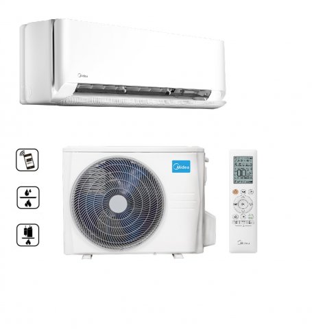 Midea MCB-12-SP Breezeless E, inverteres hűtő-fűtő split klíma szett, 3,5kW, A++/A+, Wifi - Split klíma