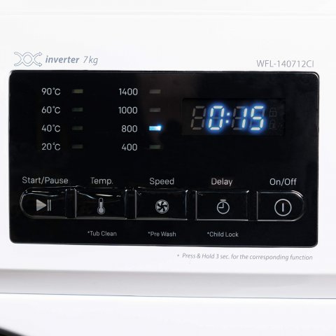 Vivax WFL140712CI keskeny elöltöltős mosógép, 7kg, 1400 fordulat, A, gőz - Elöltöltős mosógép, mosó-szárító