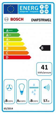 Bosch DWF97RW61 falra szerelhető páraelszívó, 90cm, fekete üveg, Home Connect - Páraelszívó