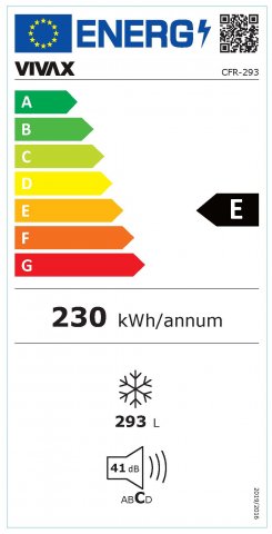 Vivax CFR293 fagyasztóláda, 293 liter, E, fehér - Fagyasztószekrény, fagyasztóláda, jégkészítő