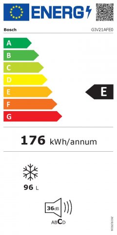 Bosch GIV21AFE0 beépíthető fagyasztószekrény, 96 liter, E - Beépíthető hűtő, fagyasztó, borhűtő