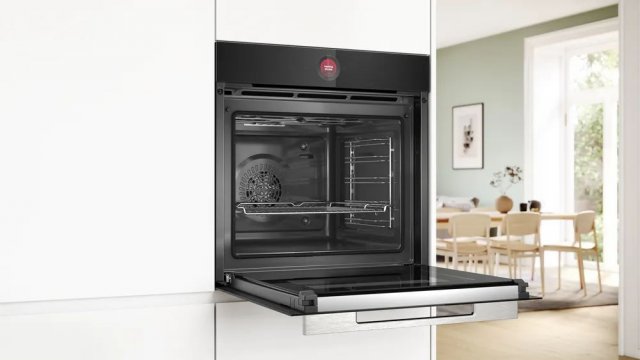 Bosch HBG7741B1 beépíthető elektromos sütő, 14 funkció, 71 liter, A+, TFT, pirolitikus, Home Connect, fekete - Beépíthető sütő, gőzsütő
