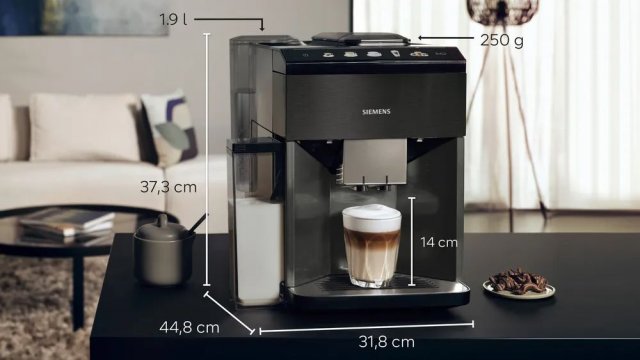Siemens TQ518RX3 EQ500 automata kávéfőző, integral connect - Sötét inox - Kávéfőző, Teafőző