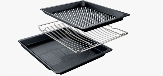 Bosch HBA272BB3 beépíthető elektromos sütő, 7 funkció, 71 liter, Airfry, Pirolitikus, A+, fekete - Beépíthető sütő, gőzsütő