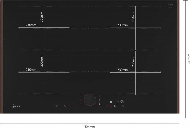 Neff T68YYY4C0 N90 indukciós főzőlap, 80cm, Flex Design, 7400W, Home Connect - Indukciós főzőlap