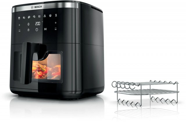 Bosch MAF671B1 Serie 6 Air Fryer, 7,2 Liter, 1800W, fekete - Olajsütő, forrólevegős sütő