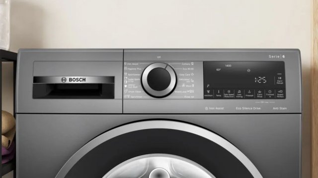 Bosch WGG244ZREU elöltöltős mosógép, 9kg, 1400 fordulat, A, Iron Assist, Öntöttvas szürke - Elöltöltős mosógép, mosó-szárító