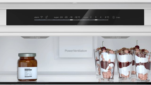 Bosch KBN96SDD0 Serie 6 beépíthető kombinált hűtőszekrény, 284+98 liter, D - Beépíthető hűtő, fagyasztó, borhűtő